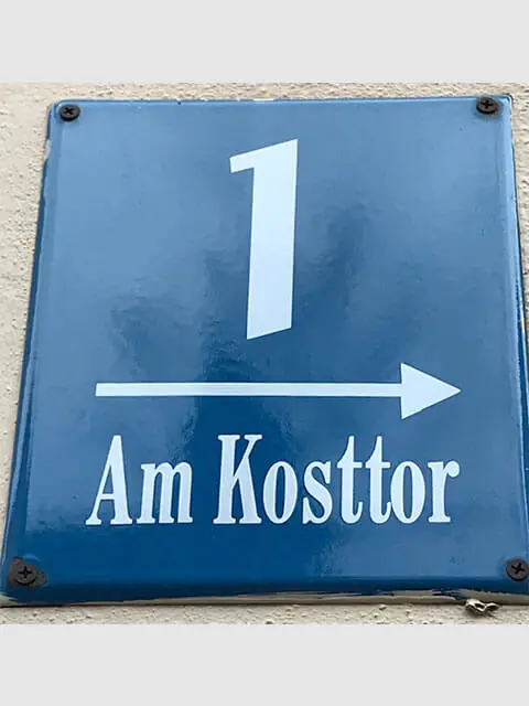 Straßenschild Am Kosttor 1